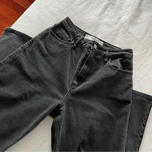 Wide leg ripped jeans